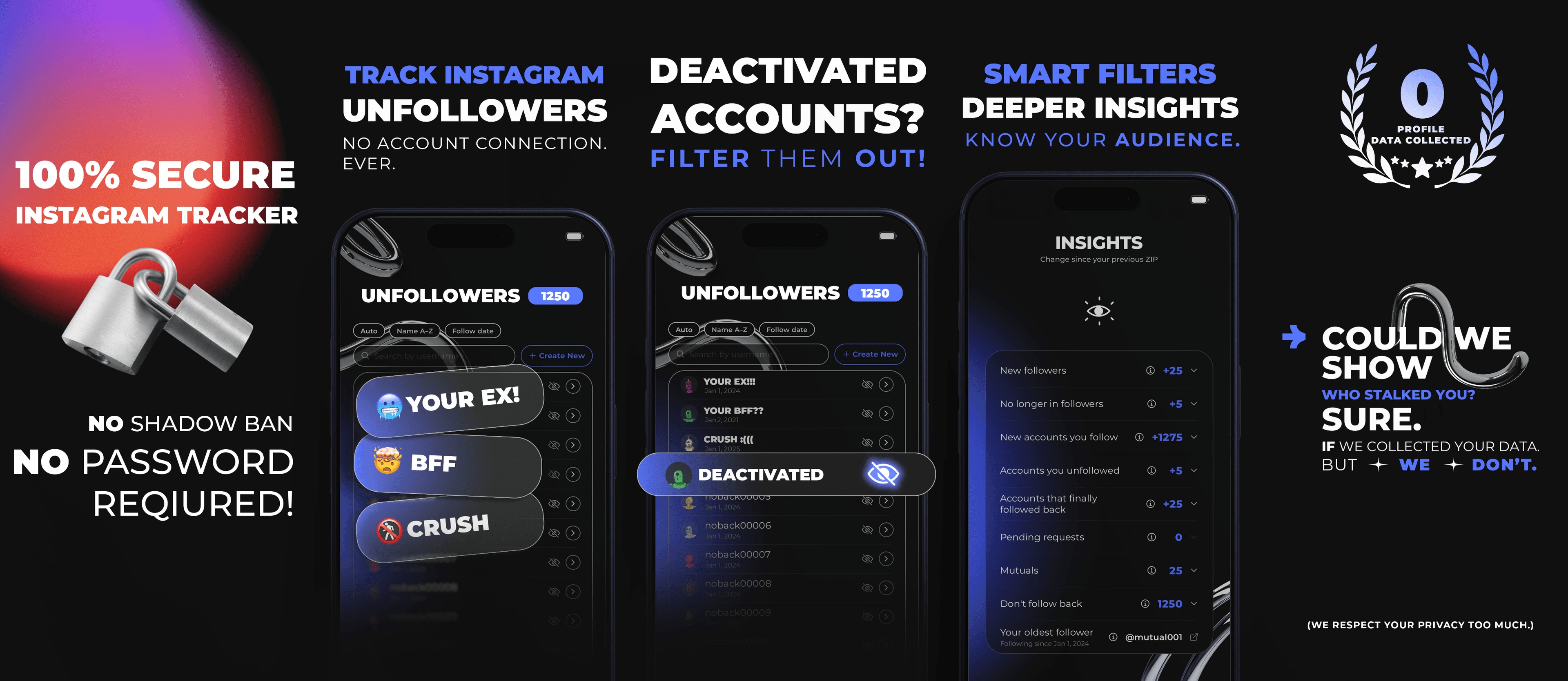 Unfollowers App Store carousel