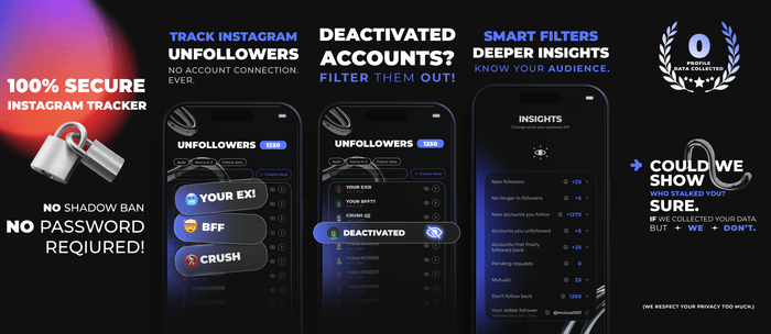 Unfollowers App Store carousel